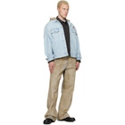 AAPE by A Bathing Ape Blue 'AAPENOW' Moonface Hooded Denim Jacket