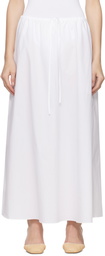 Matteau White Drawcord Maxi Skirt