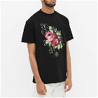 END. x Palm Angels Big Rose T-Shirt in Black