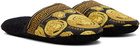 Versace Underwear Black & Gold Medusa Amplified Slippers