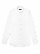 Frescobol Carioca - Grandad-Collar Slub Linen Shirt - White