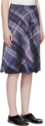 ABRA Purple Trompe L'Oeil Midi Skirt