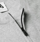 Nike - Fear of God Oversized Mélange Cotton-Blend Jersey Zip-Up T-Shirt - Men - Gray