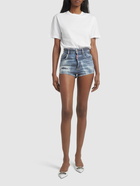 DSQUARED2 - Embellished Denim High Rise Shorts