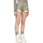 Rick Owens Taupe Tower Fog Boxer Leather Shorts