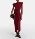 Isabel Marant Nadela gathered cotton jersey midi dress