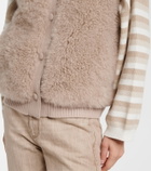 Yves Salomon Wool-trimmed shearling vest