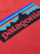 PATAGONIA - P-6 Logo Responsibili-Tee Printed Recycled Cotton-Blend Jersey T-Shirt - Orange - S
