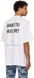 VETEMENTS White 'Still No Date' T-Shirt