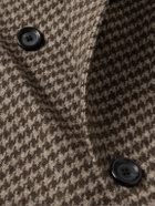 Oliver Spencer - Big Double-Breasted Houndstooth Wool Coat - Brown