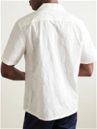 Club Monaco - Camp-Collar Cotton-Jacquard Shirt - White