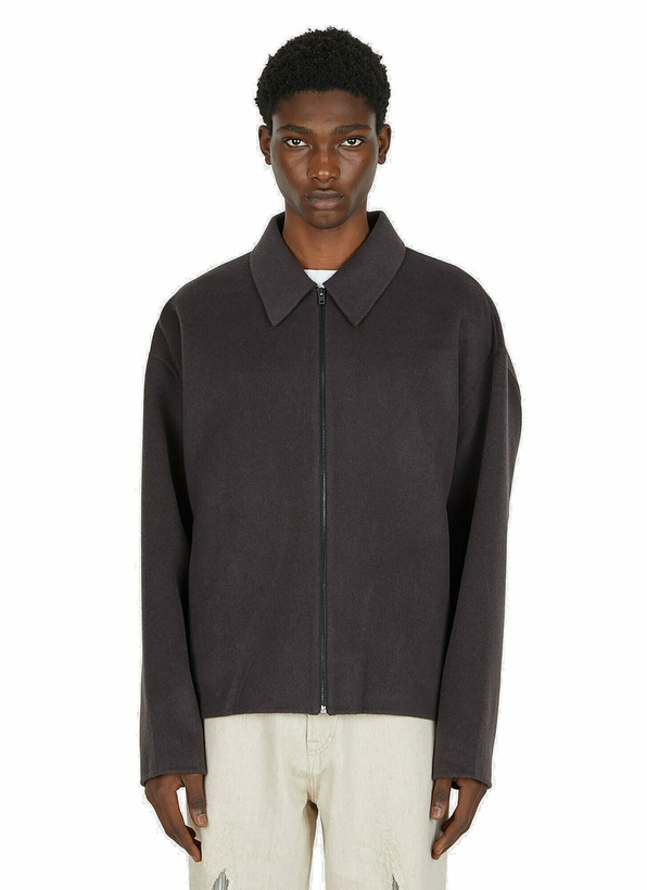 Photo: Pointed Collar Jacket in Dark Grey