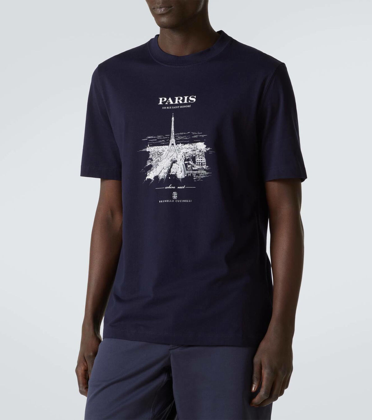 Brunello Cucinelli Printed cotton jersey T-shirt Brunello