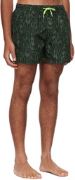 Paul Smith Green Animal Grain Swim Shorts