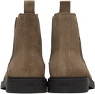 BOSS Brown Suede Chelsea Boots