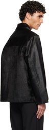 Sunflower Black Cow Hide Coach Jacket