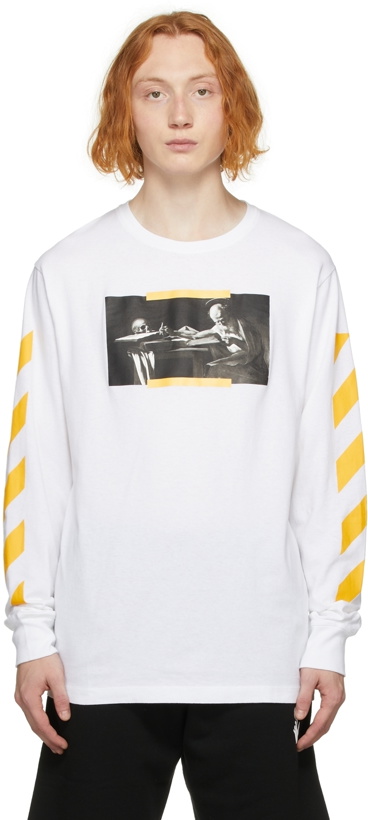 Photo: Off-White White Caravaggio Painting Long Sleeve T-Shirt