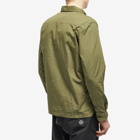 C.P. Company Men's Lens Detail Ripstop Quarter Zip Shirt in Bronze Green