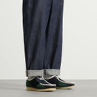 Clarks Originals Men's Patchwork Wallabee in Blue/Greenstripe