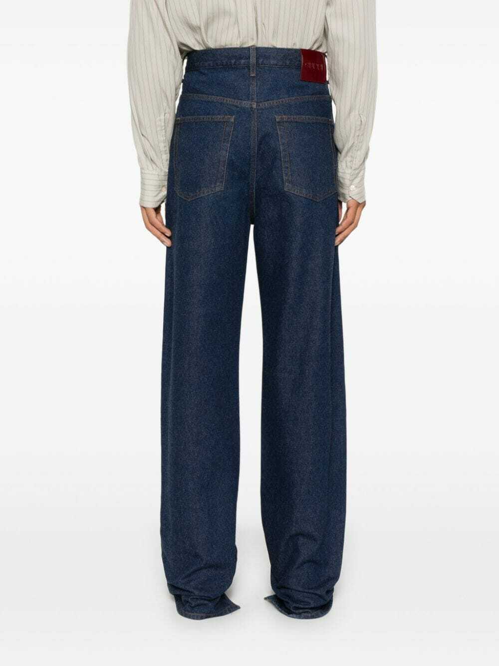GUCCI - Wide-leg Denim Cotton Jeans Gucci