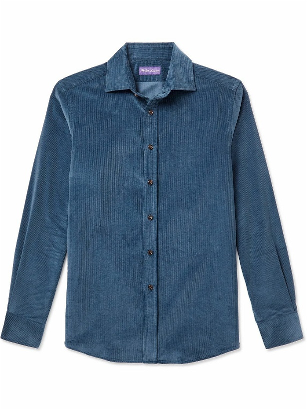 Photo: Ralph Lauren Purple label - Cotton-Corduroy Shirt - Blue