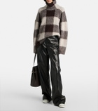 Proenza Schouler Kai checked alpaca-blend turtleneck sweater