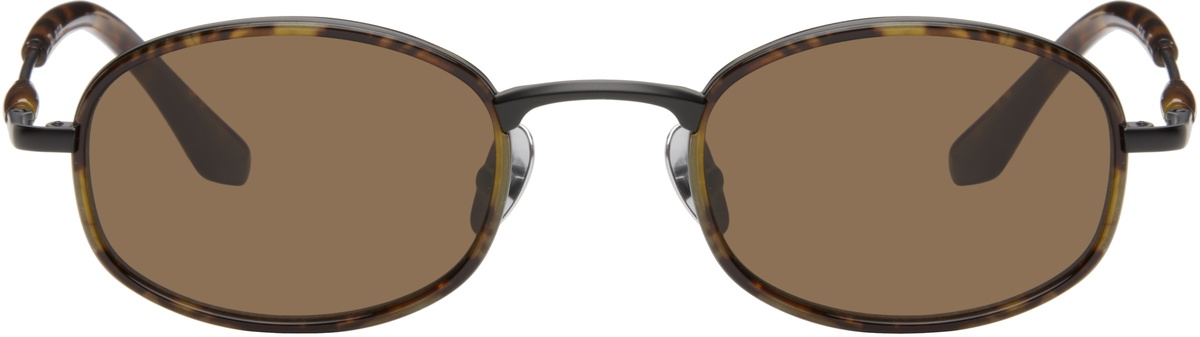 BONNIE CLYDE Gunmetal & Brown Bicycle Sunglasses