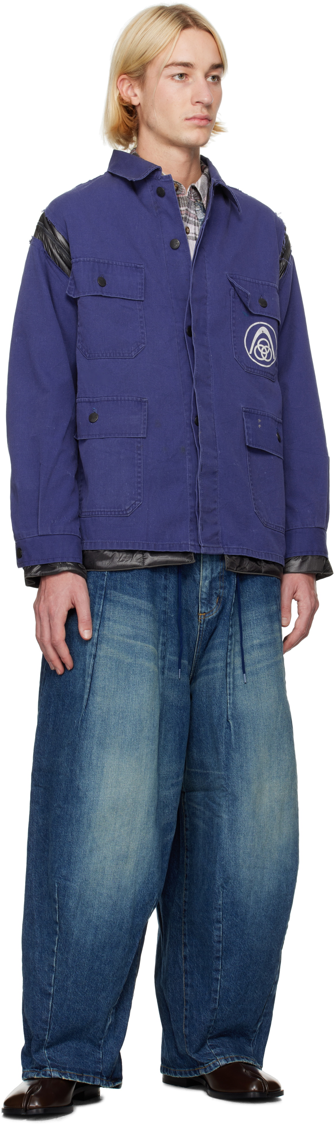 NEEDLES Blue Covered Jacket Needles