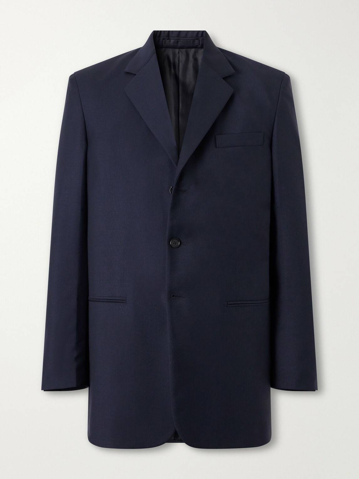 Jil Sander - Wool and Mohair-Blend Grain De Poudre Blazer - Blue