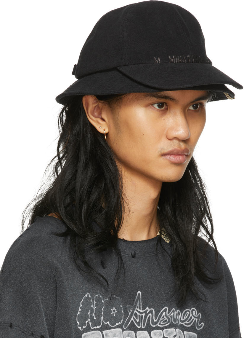 Miharayasuhiro Black Double Hat Miharayasuhiro