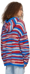 ERL Red & Blue Stripe Hoodie