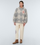 Adish - Embroidered straight cotton pants