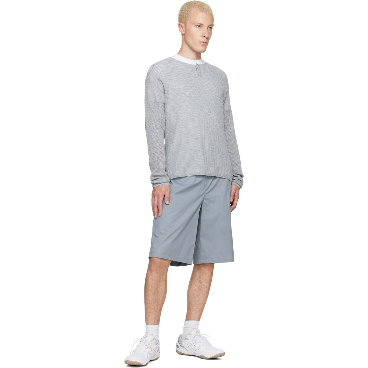 ASICS White & Gray Hypersync Sneakers