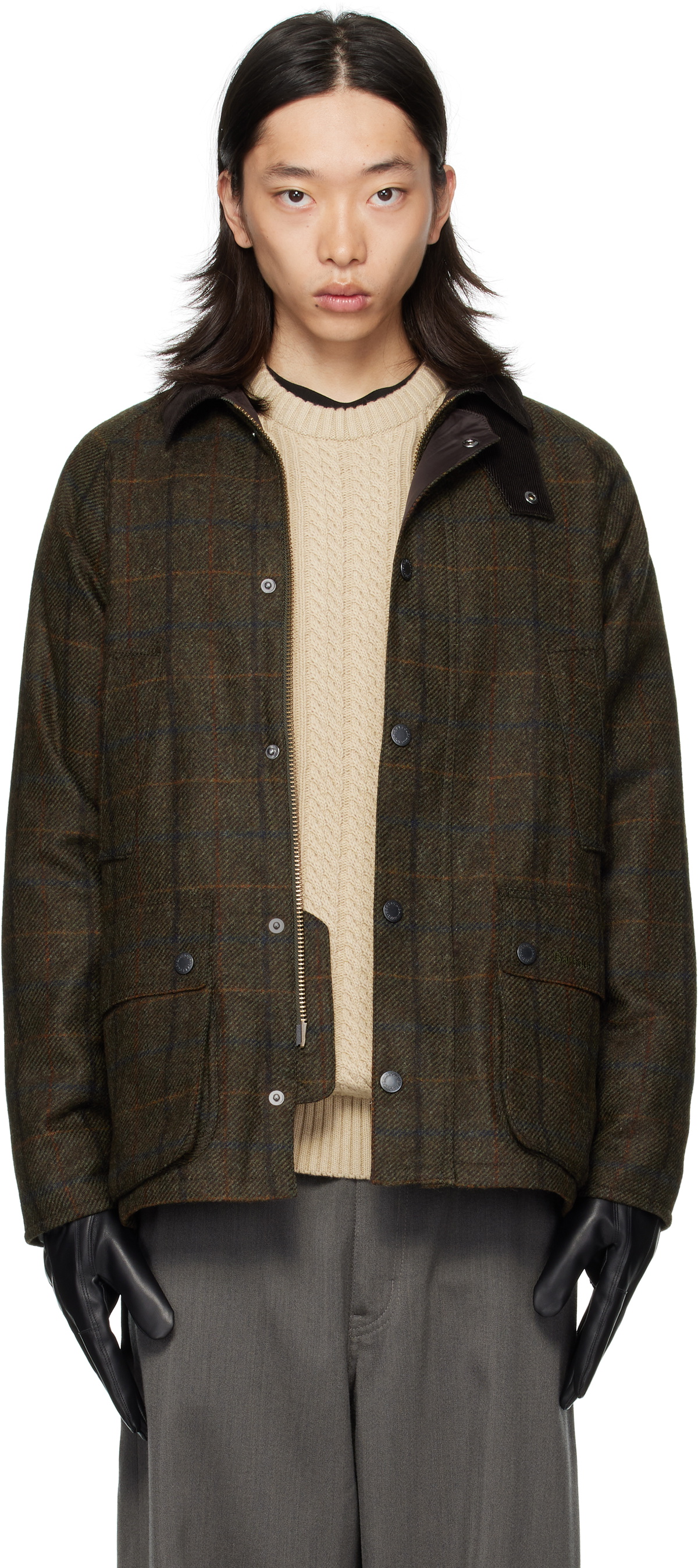 Barbour Men's Wool Bedale Jacket in Navy Barbour