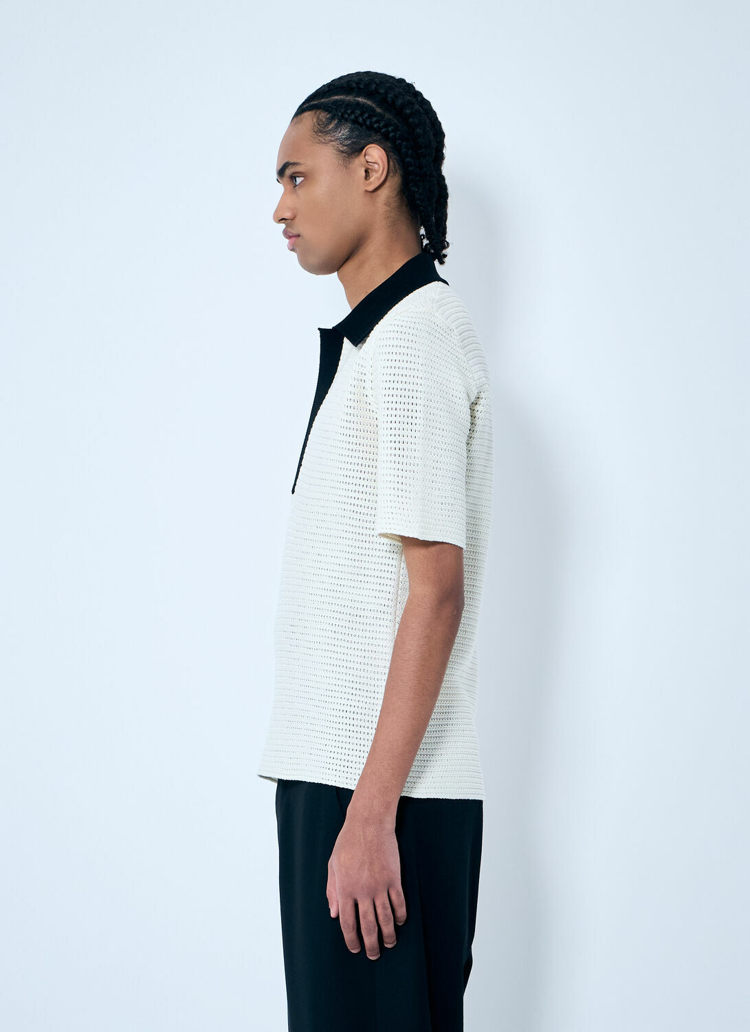 Jil Sander Open-Knit Polo Shirt
