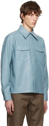 Séfr Blue Matsy Faux-Leather Jacket