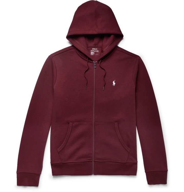 Photo: Polo Ralph Lauren - Jersey Zip-Up Hoodie - Burgundy