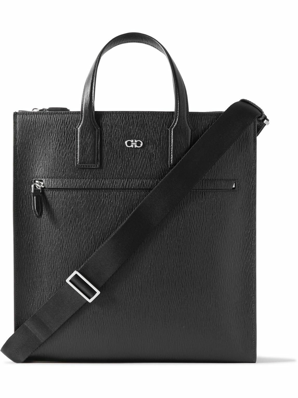 Salvatore Ferragamo Gancini TexturedLeather Tote Bag Salvatore Ferragamo