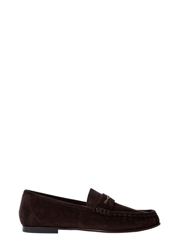 Photo: Chloé Suede Logo Motif Loafers