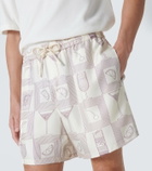 Loro Piana Bay printed silk twill shorts