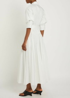 Simkhai Arlo Belted Cotton-blend Poplin Maxi Dress White