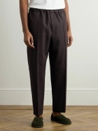 Jil Sander - Tapered Cropped Gabardine Trousers - Brown