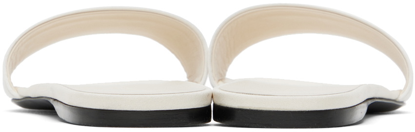 The Row Off-White Combo Slide Sandals
