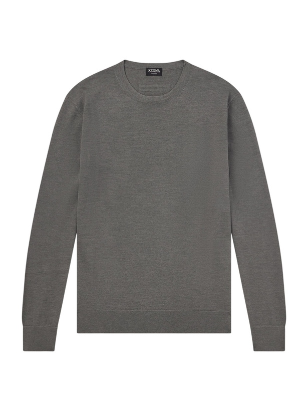 Photo: Zegna - Cashmere and Silk-Blend Sweater - Brown