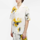 Alexander McQueen Men's Printed Hawaiian Shirt in White/Yellow