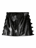 Courrèges Black Multi Sangle Vinyl Mini Skirt