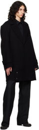 Random Identities Black Notched Coat