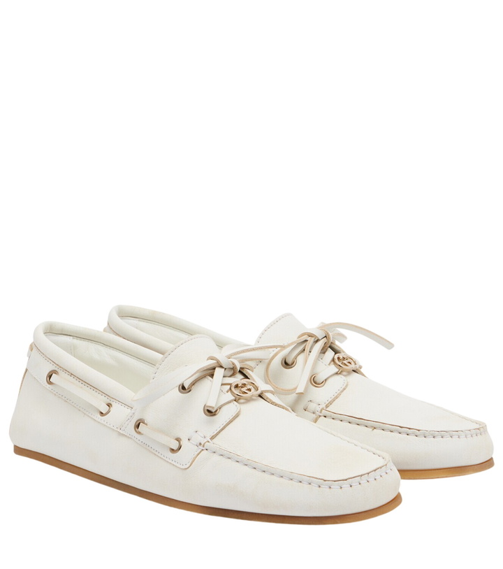 Photo: Gucci Interlocking G leather boat shoes