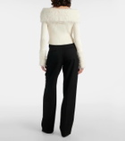 Jean Paul Gaultier Ribbed-knit faux fur-trimmed top