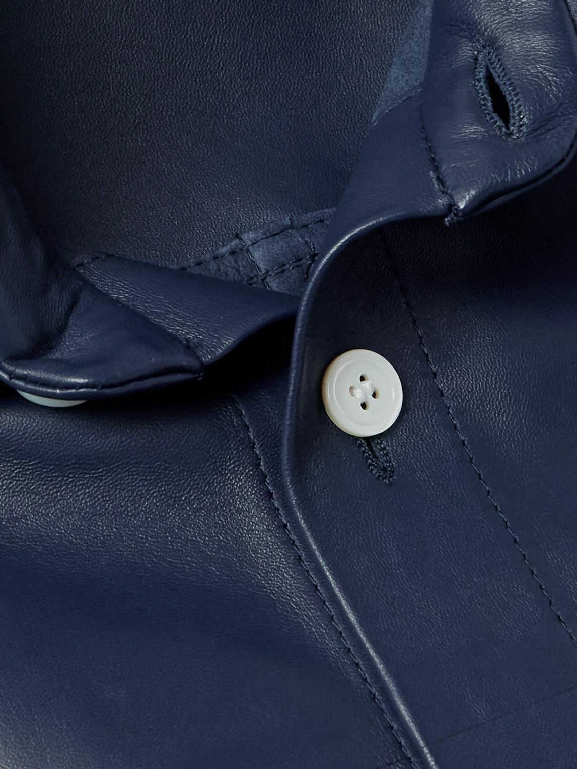 Marni - Leather Shirt - Blue Marni